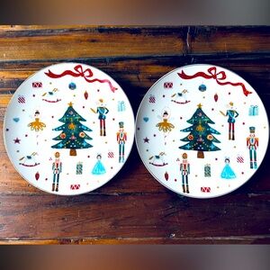 Christmas Nutcracker Dinner Plates Set of 2